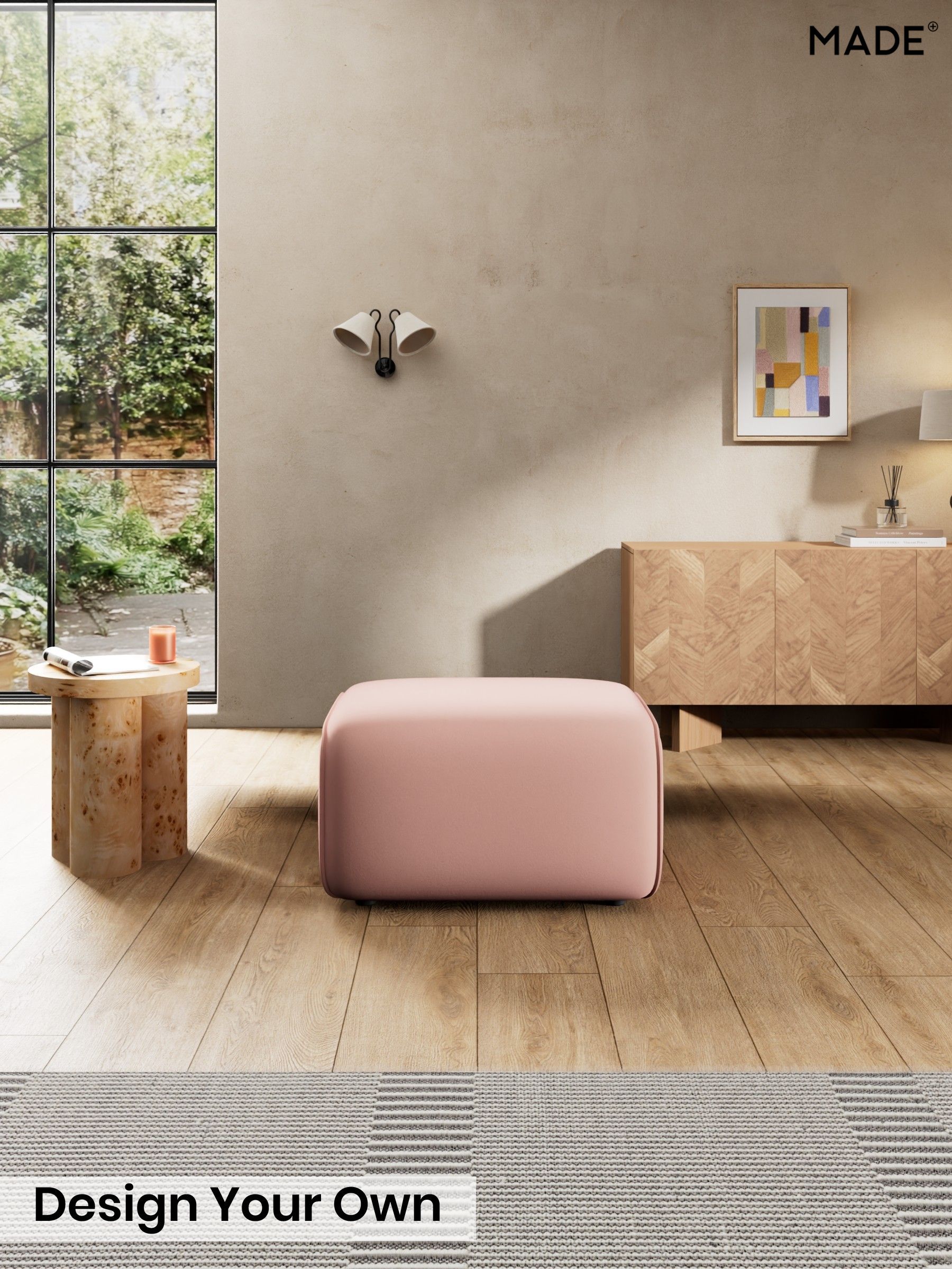 Matt Velvet Easy Clean/Blush Pink - Avalon By Made