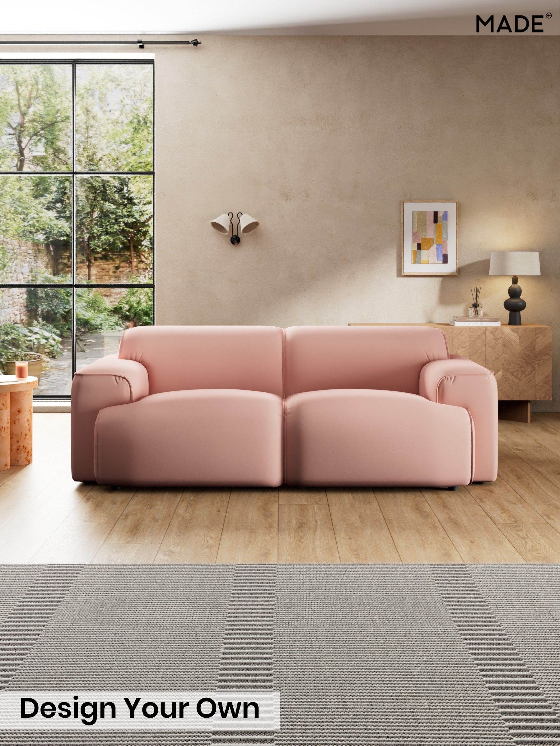 Matt Velvet Easy Clean/Blush Pink - Avalon By Made