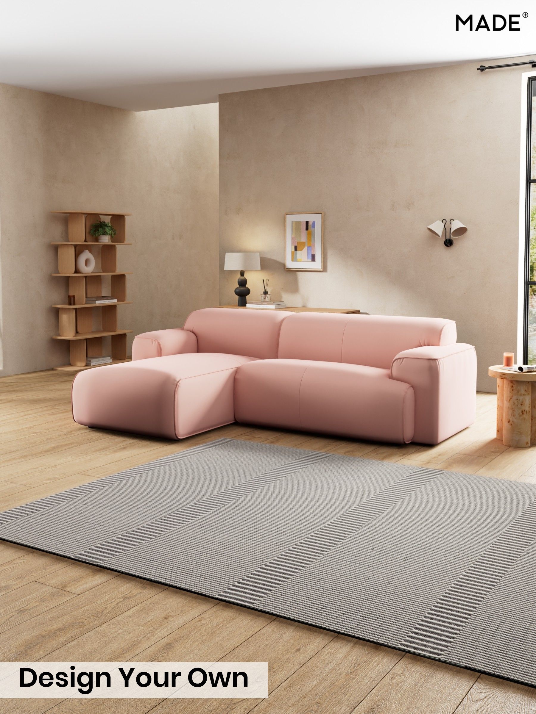 Matt Velvet Easy Clean/Blush Pink - Avalon By Made