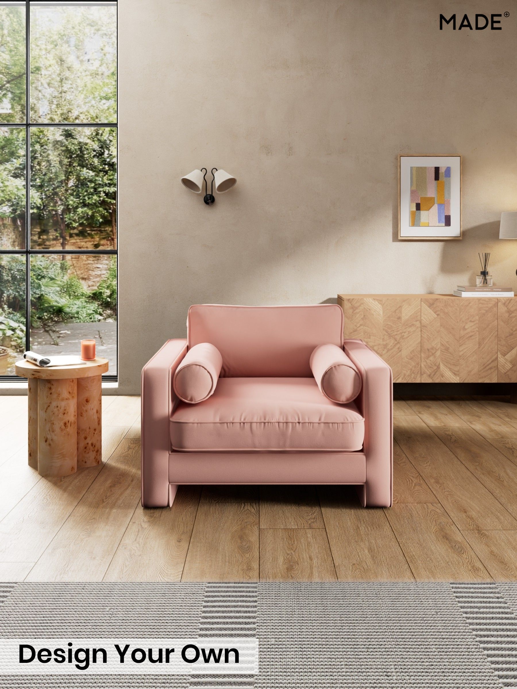 Matt Velvet Easy Clean/Blush Pink - Holloway By Made