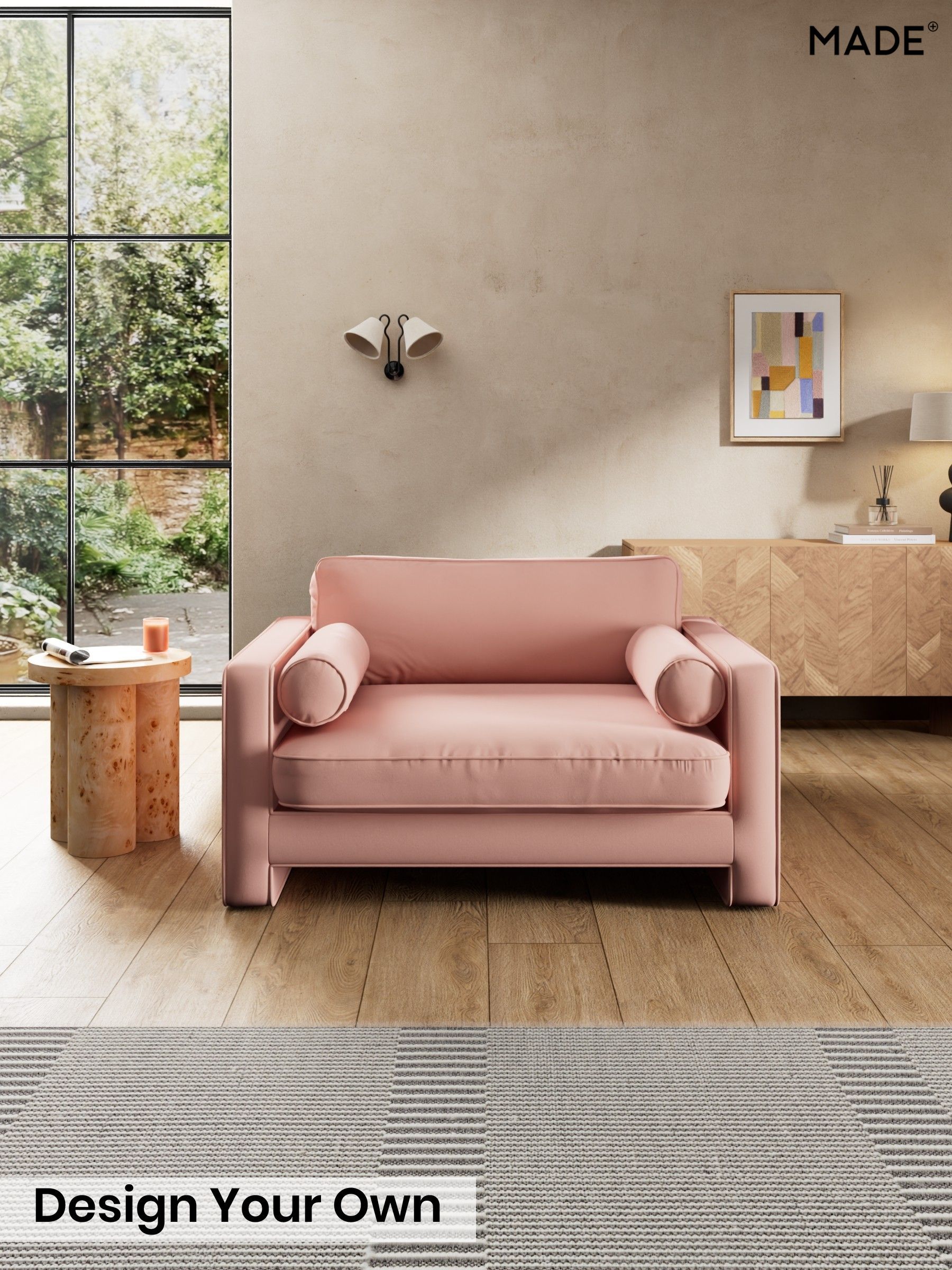 Matt Velvet Easy Clean/Blush Pink - Holloway By Made