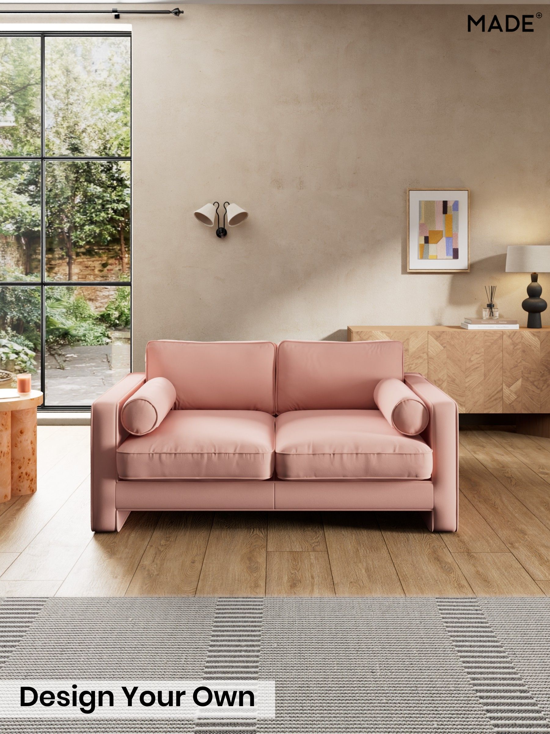 Matt Velvet Easy Clean/Blush Pink - Holloway By Made