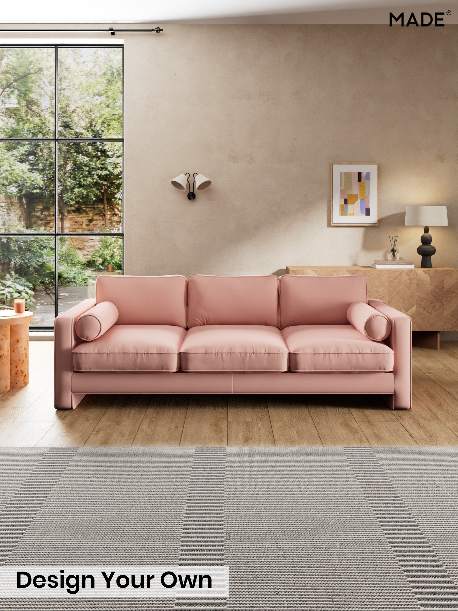 Matt Velvet Easy Clean/Blush Pink - Holloway By Made
