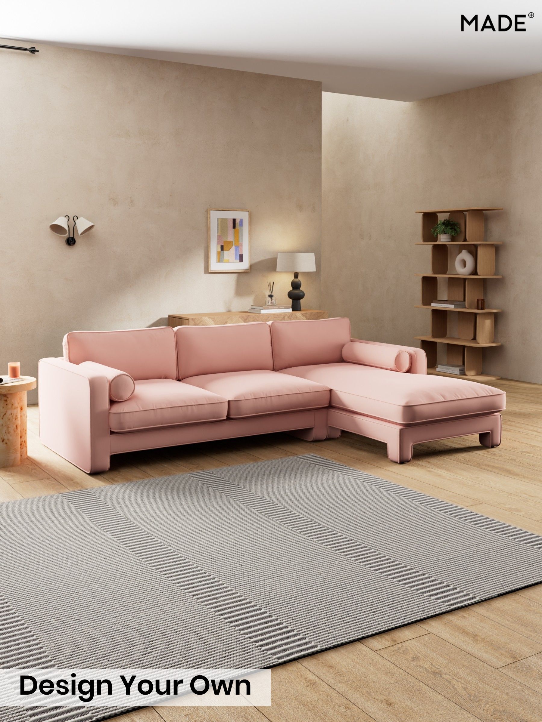 Matt Velvet Easy Clean/Blush Pink - Holloway By Made