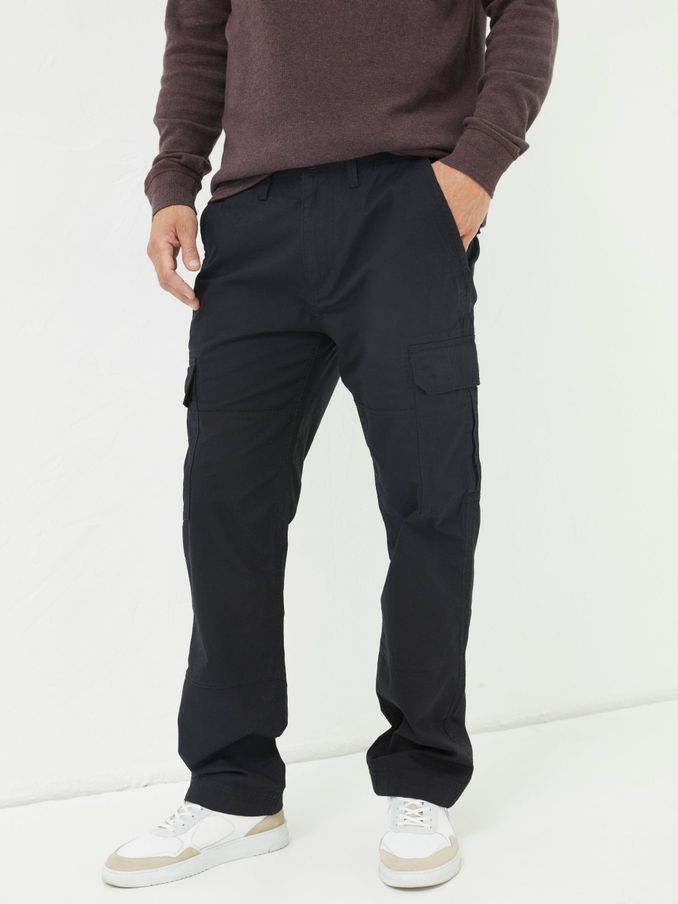 Corby Black Ripstop Cargo Trousers (570157) | £38