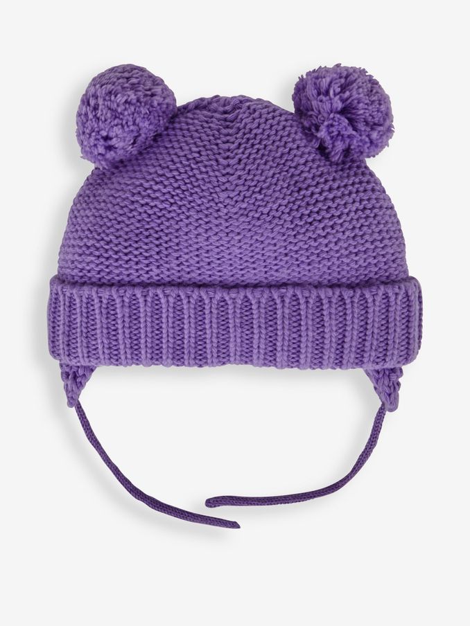 Lilac Purple Cosy Pom Pom Hat (570825) | £14.50