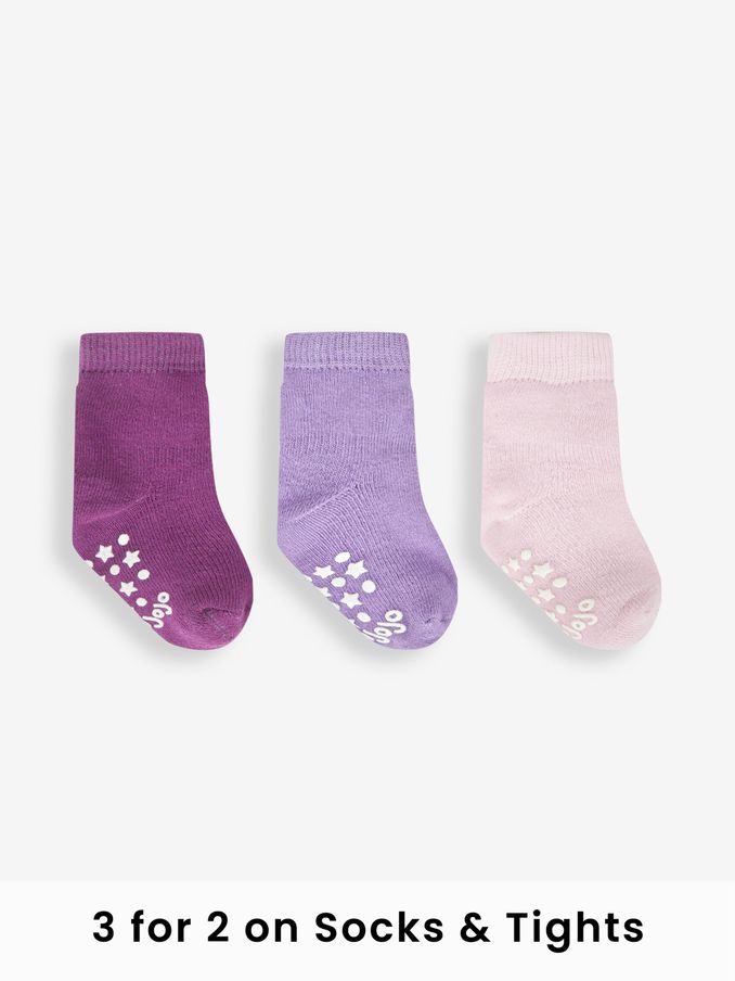 Lilac Purple 3-Pack Extra Thick Socks (571843) | £9.50
