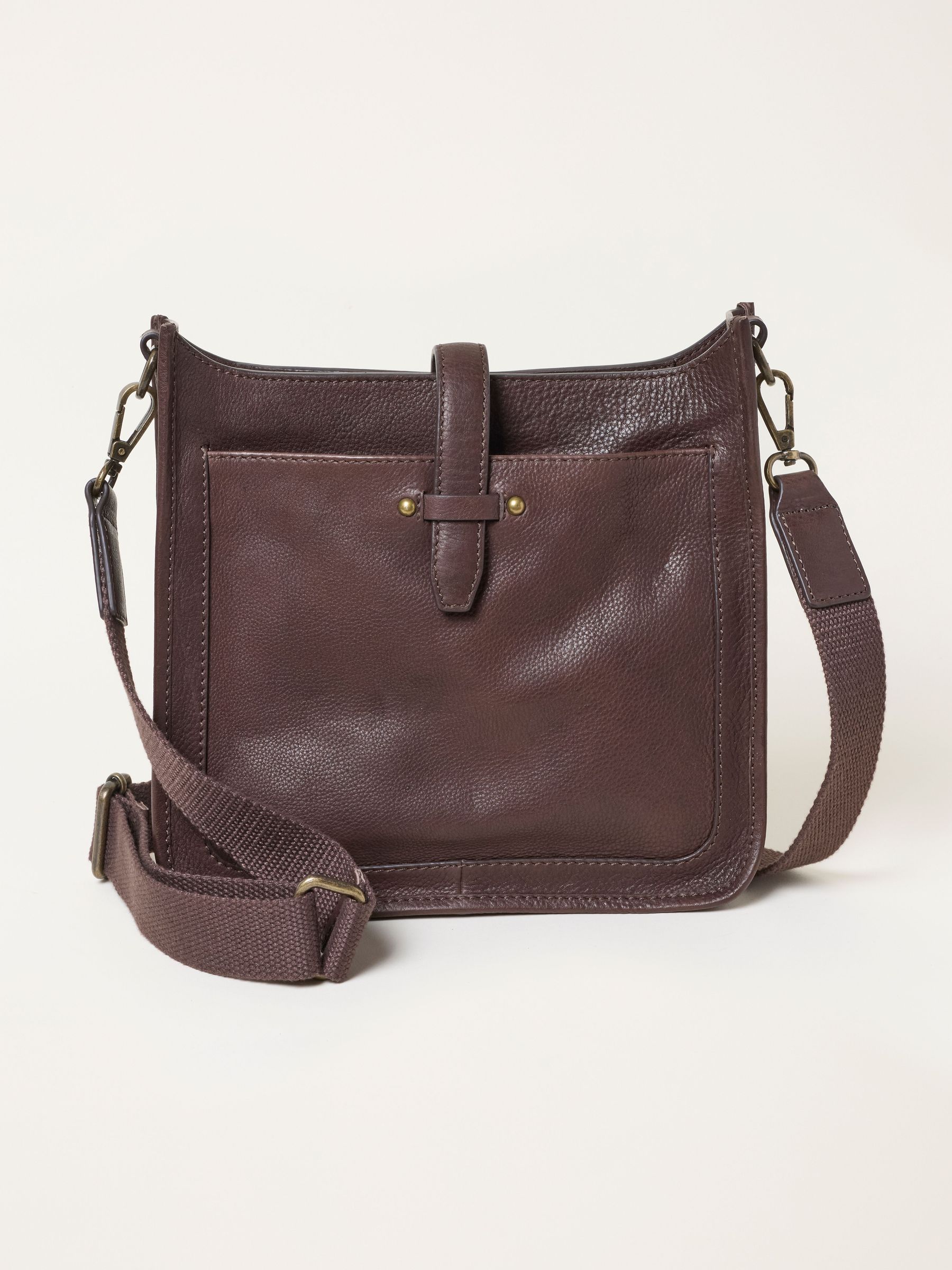 Chocolate Brown - Mila Leather Crossbody Bag
