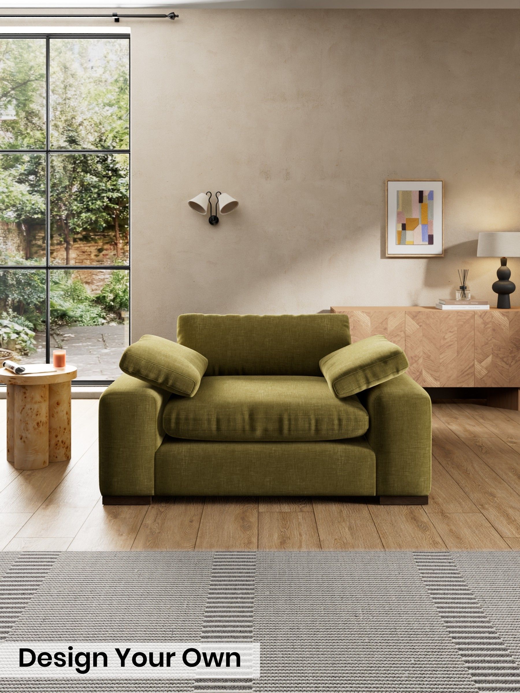 Etched Chenille/Moss Green - Melbourne By Made