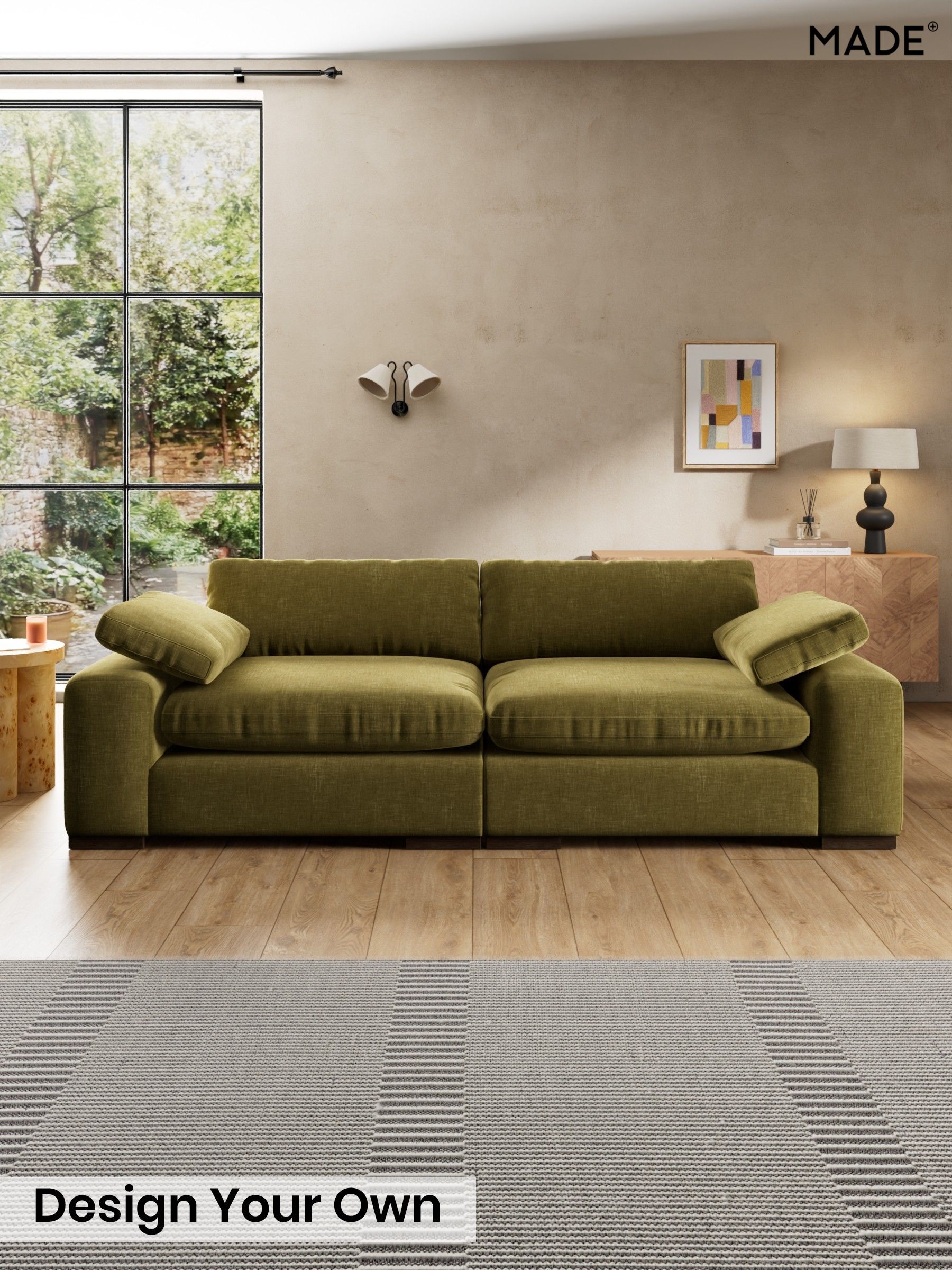 Etched Chenille/Moss Green - Melbourne By Made