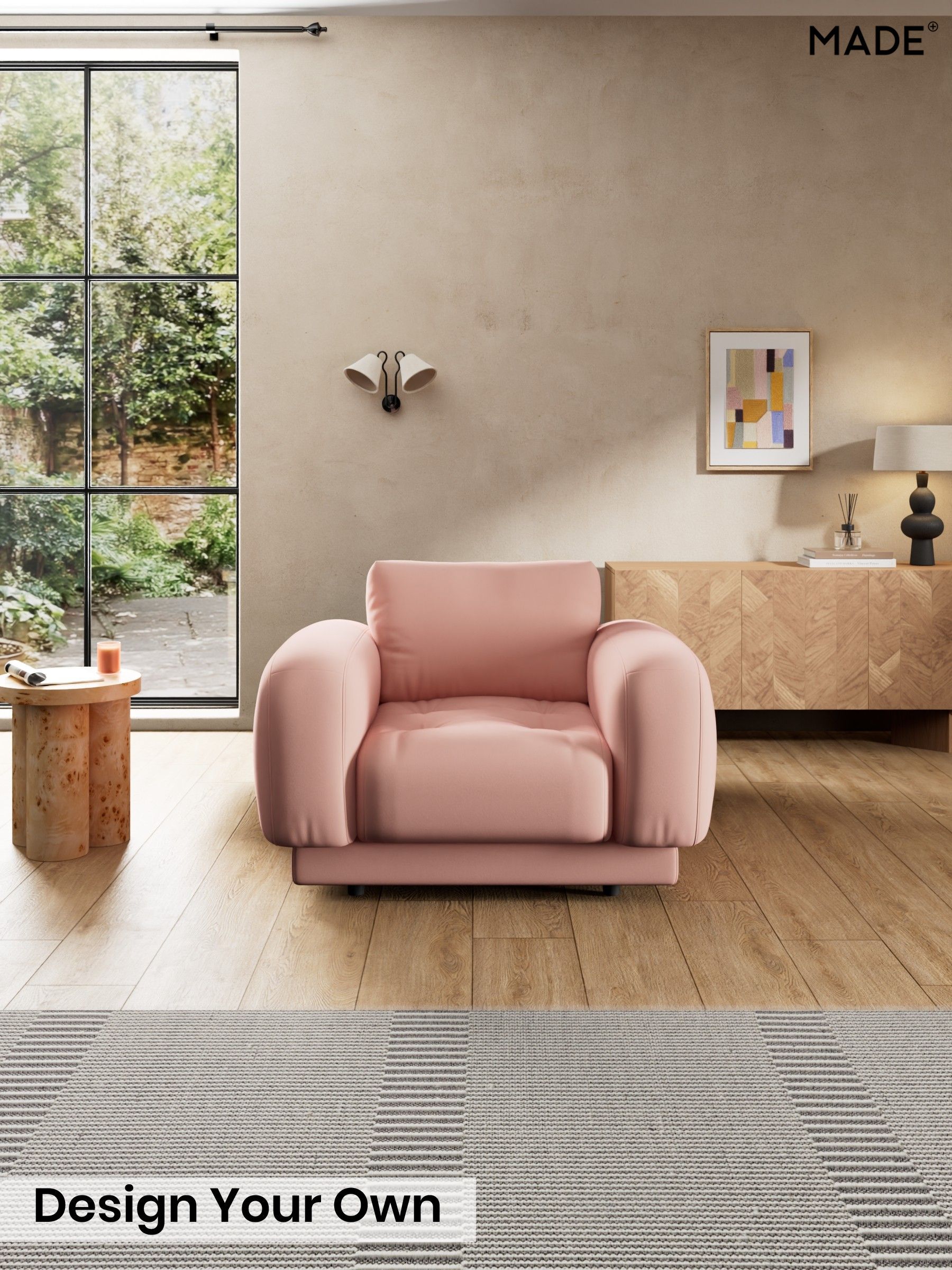 Matt Velvet Easy Clean/Blush Pink - Flint By Made