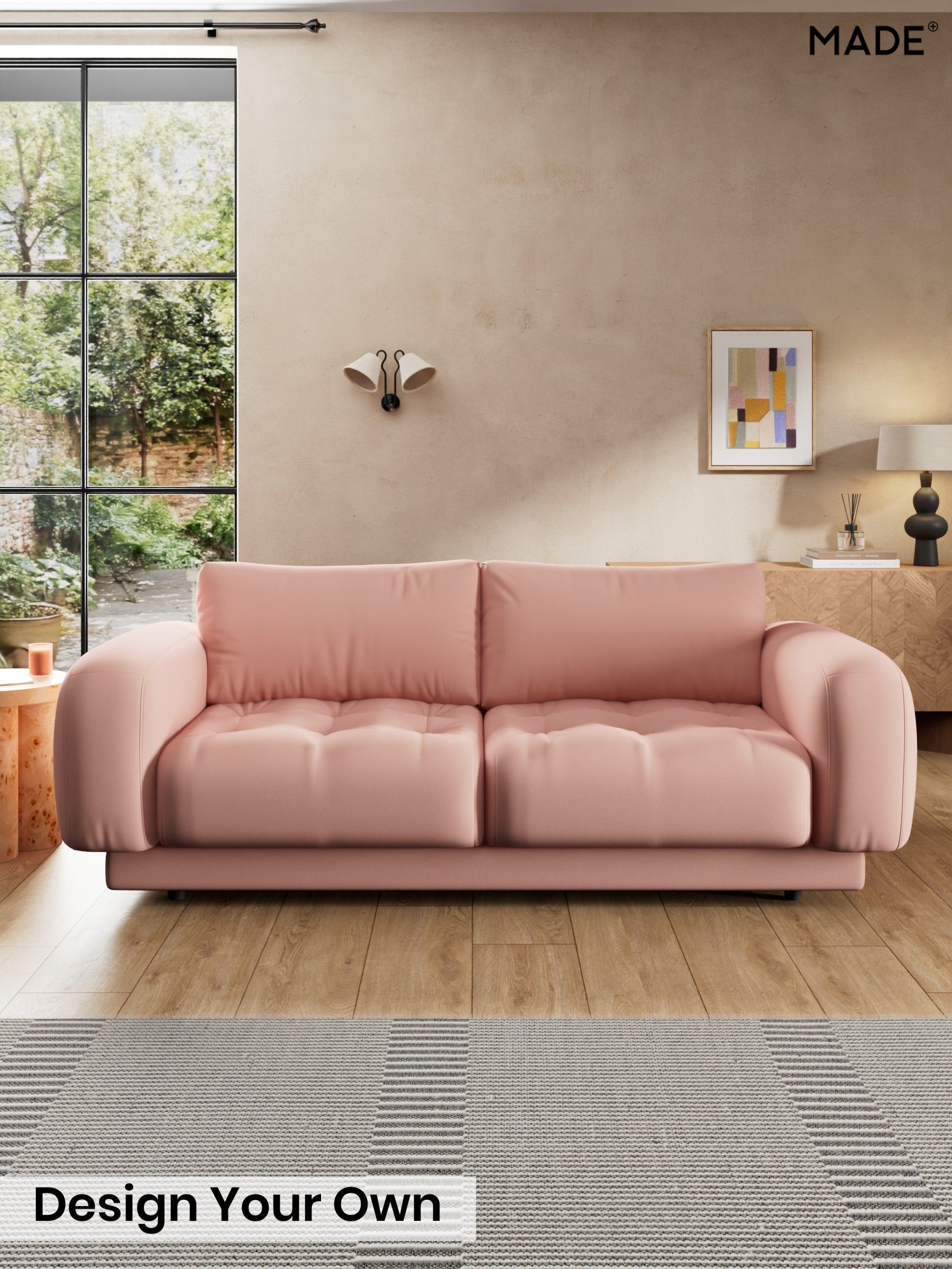Matt Velvet Easy Clean/Blush Pink - Flint By Made