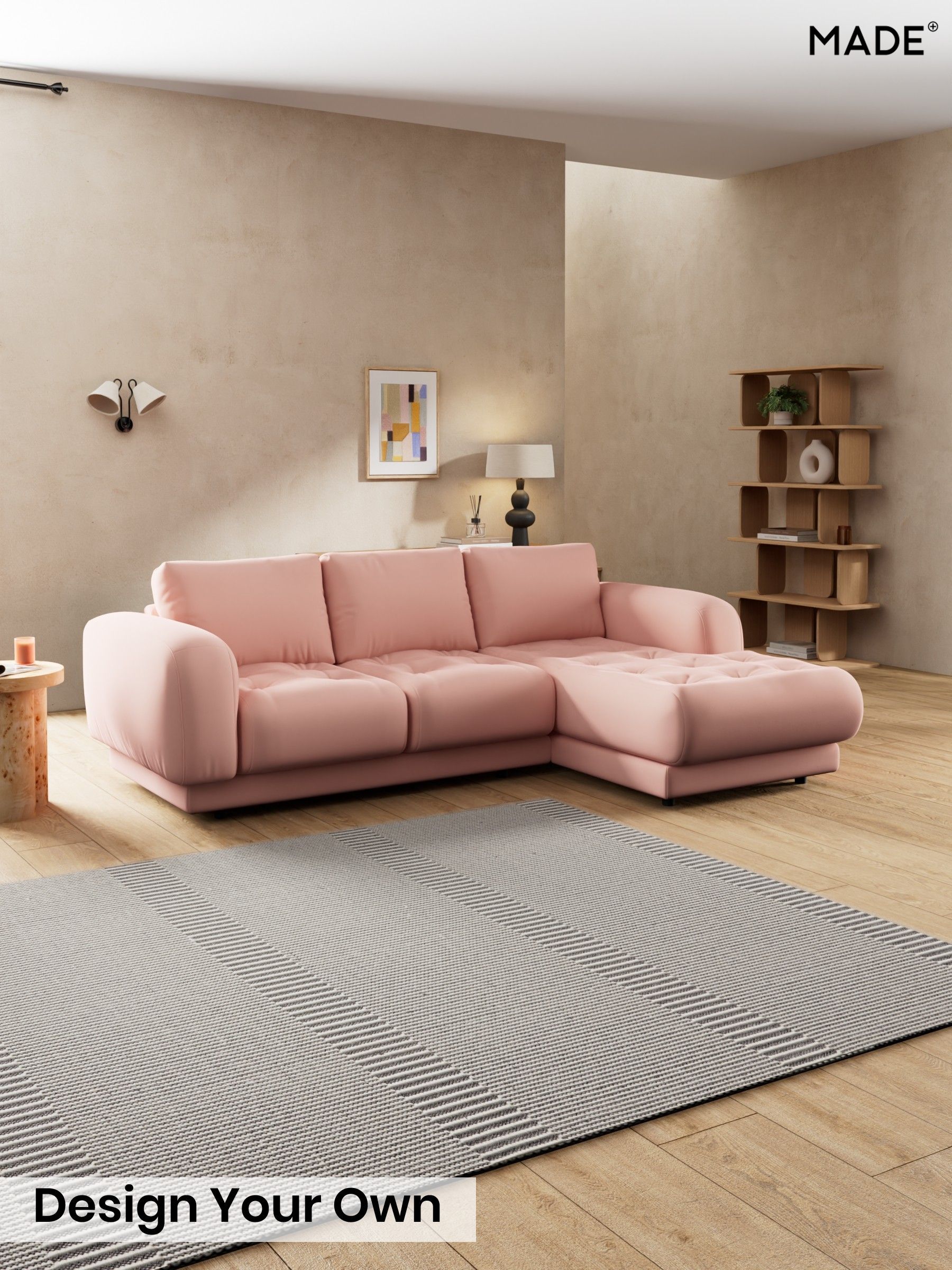 Matt Velvet Easy Clean/Blush Pink - Flint By Made