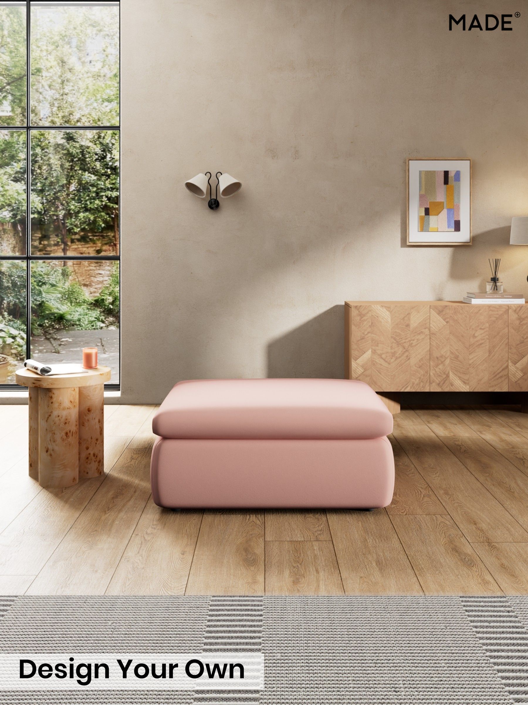 Matt Velvet Easy Clean/Blush Pink - Jackson By Made