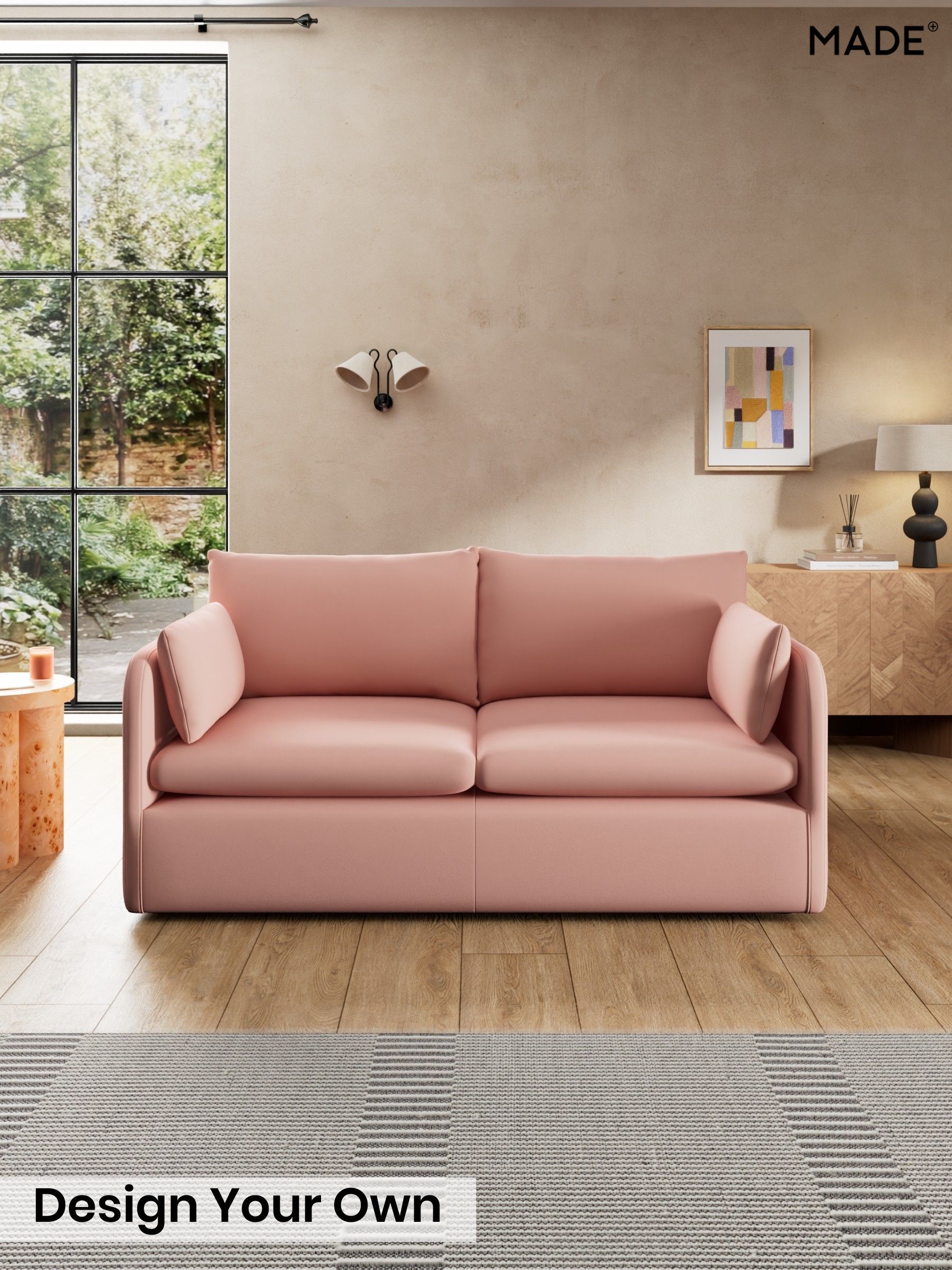 Matt Velvet Easy Clean/Blush Pink - Jackson By Made