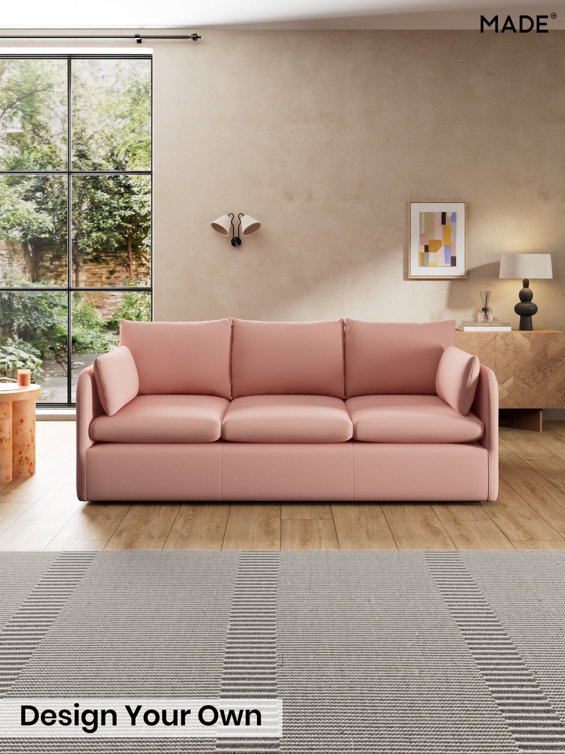 Matt Velvet Easy Clean/Blush Pink - Jackson By Made
