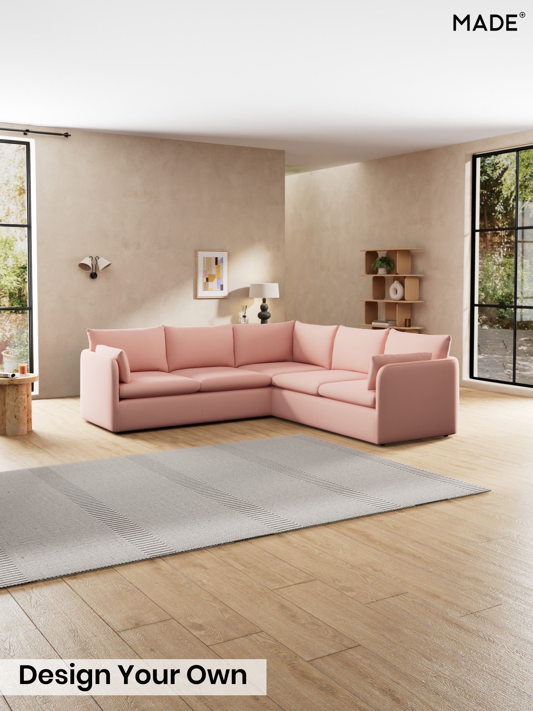 Matt Velvet Easy Clean/Blush Pink - Jackson By Made