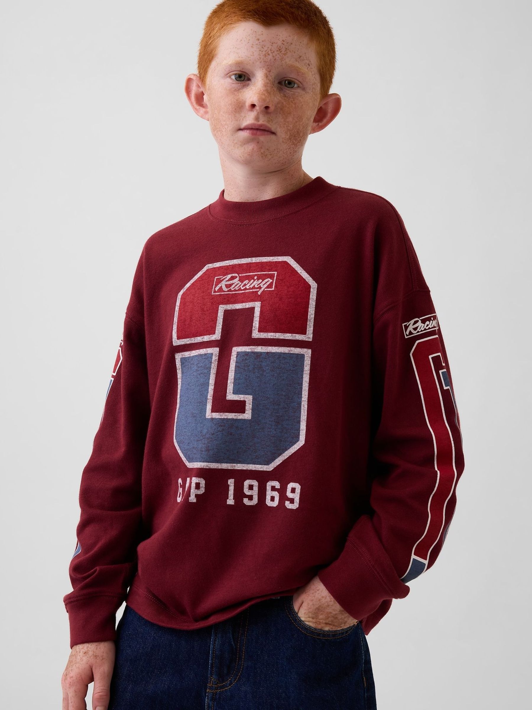 Red - Heavyweight Oversized Graphic T-shirt