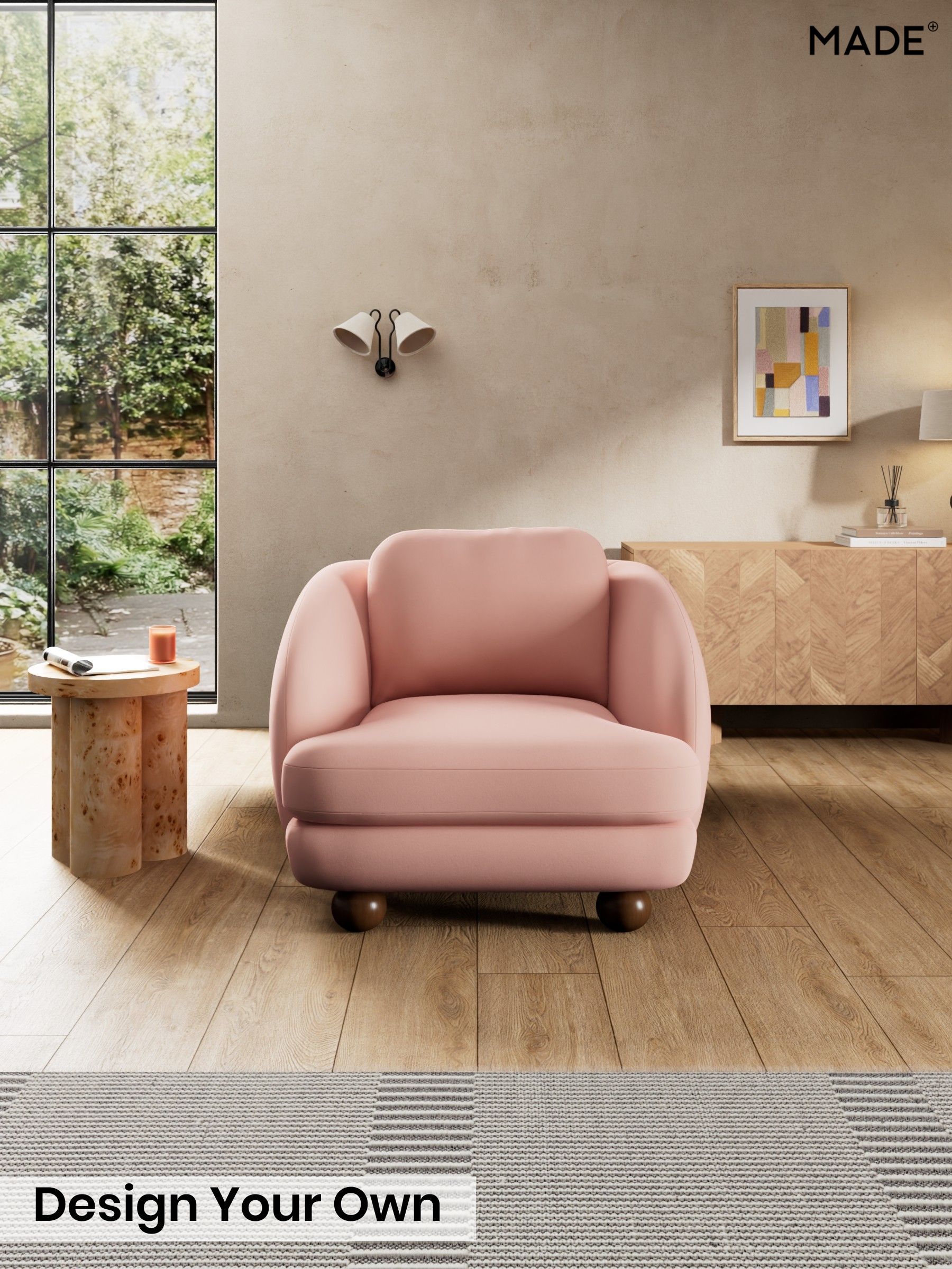Matt Velvet Easy Clean/Blush Pink - Madris By Made