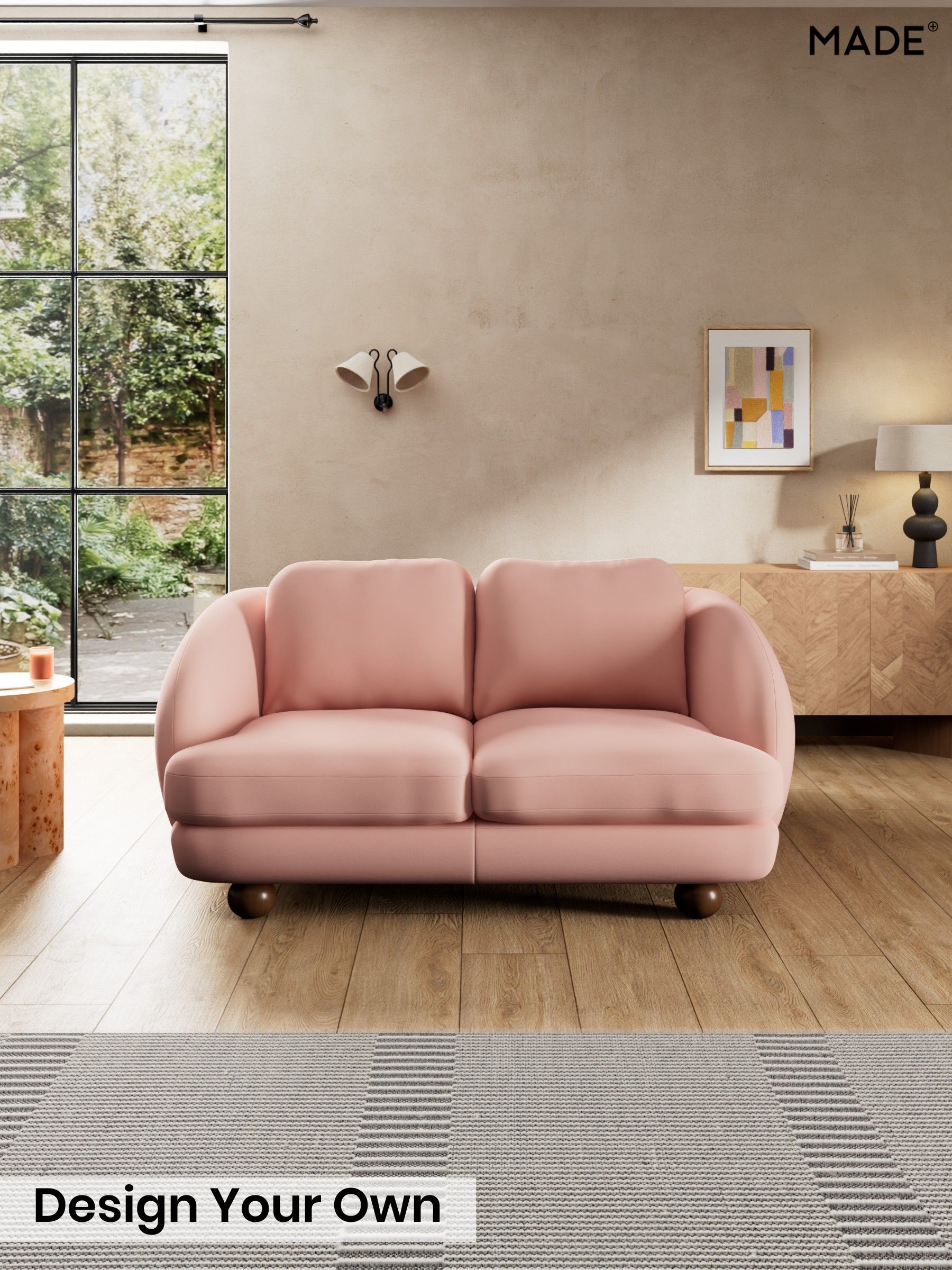 Matt Velvet Easy Clean/Blush Pink - Madris By Made