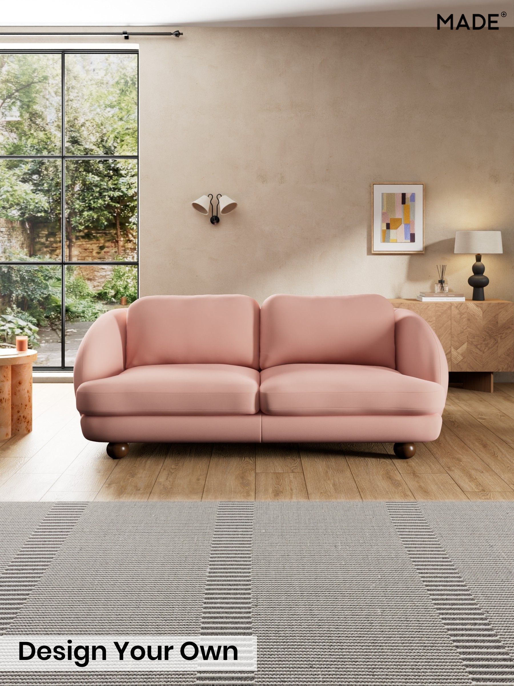 Matt Velvet Easy Clean/Blush Pink - Madris By Made