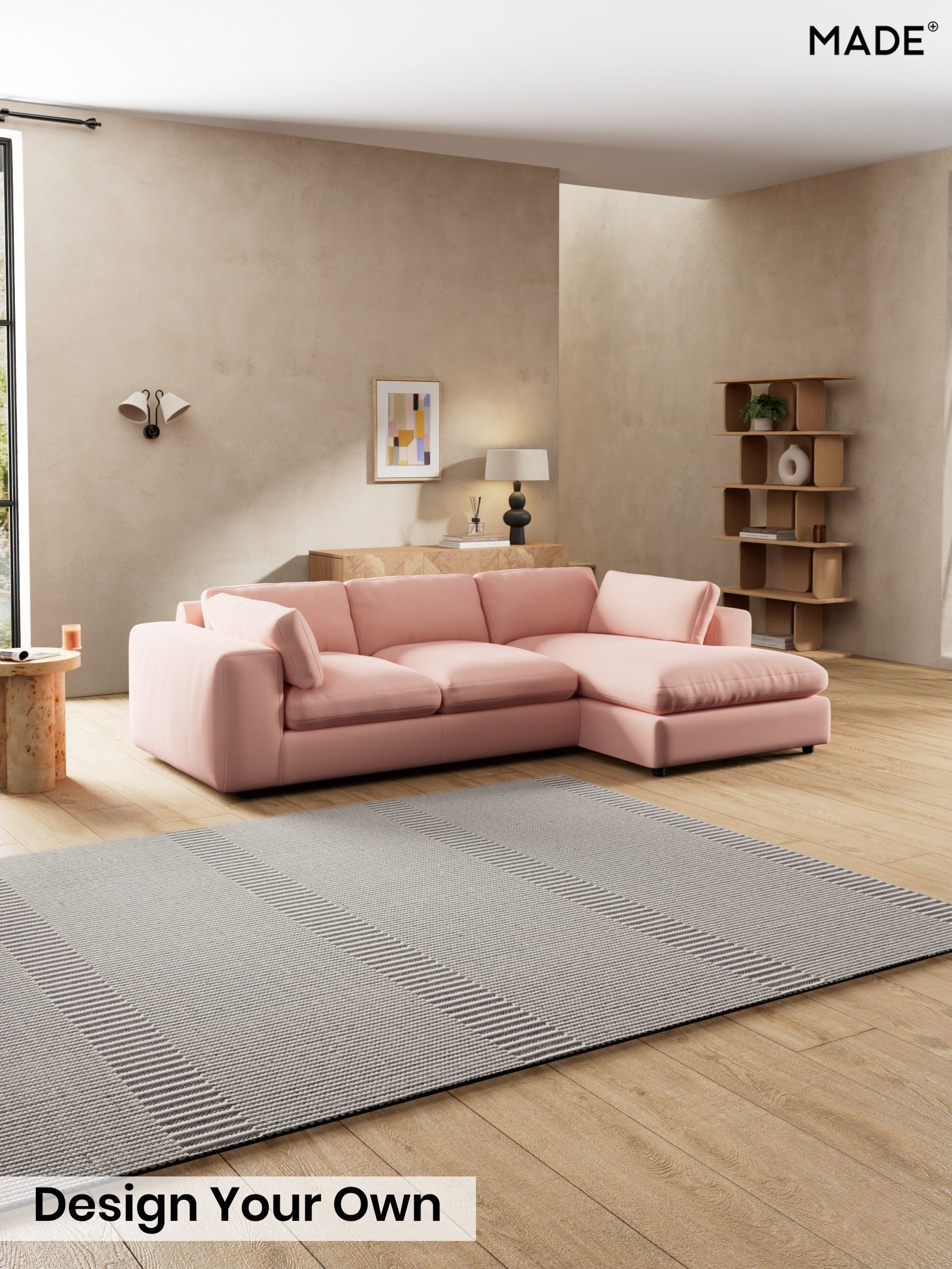 Matt Velvet Easy Clean/Blush Pink - Alec By Made