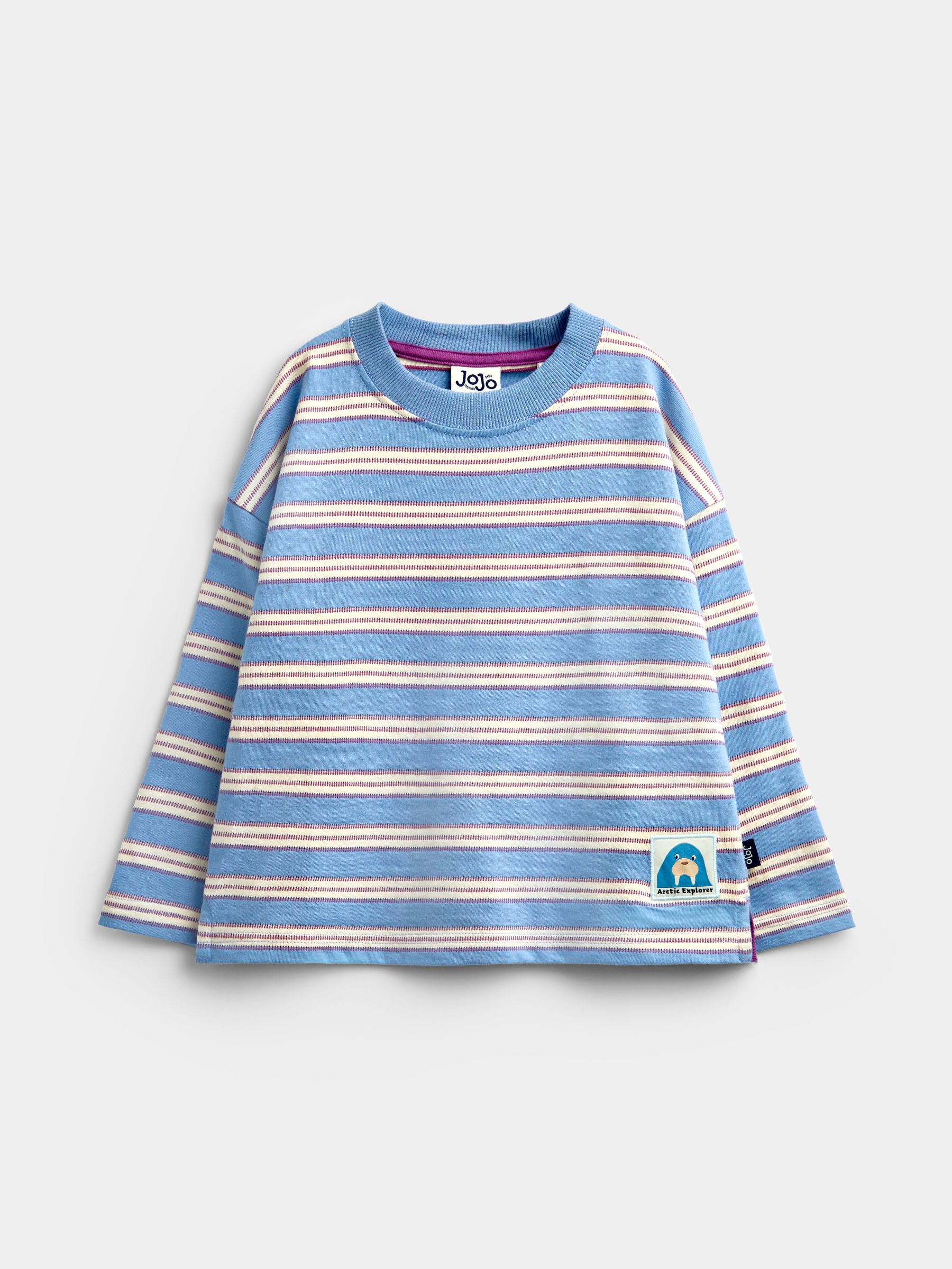 Blue Stripe Walrus - Badge Striped Top