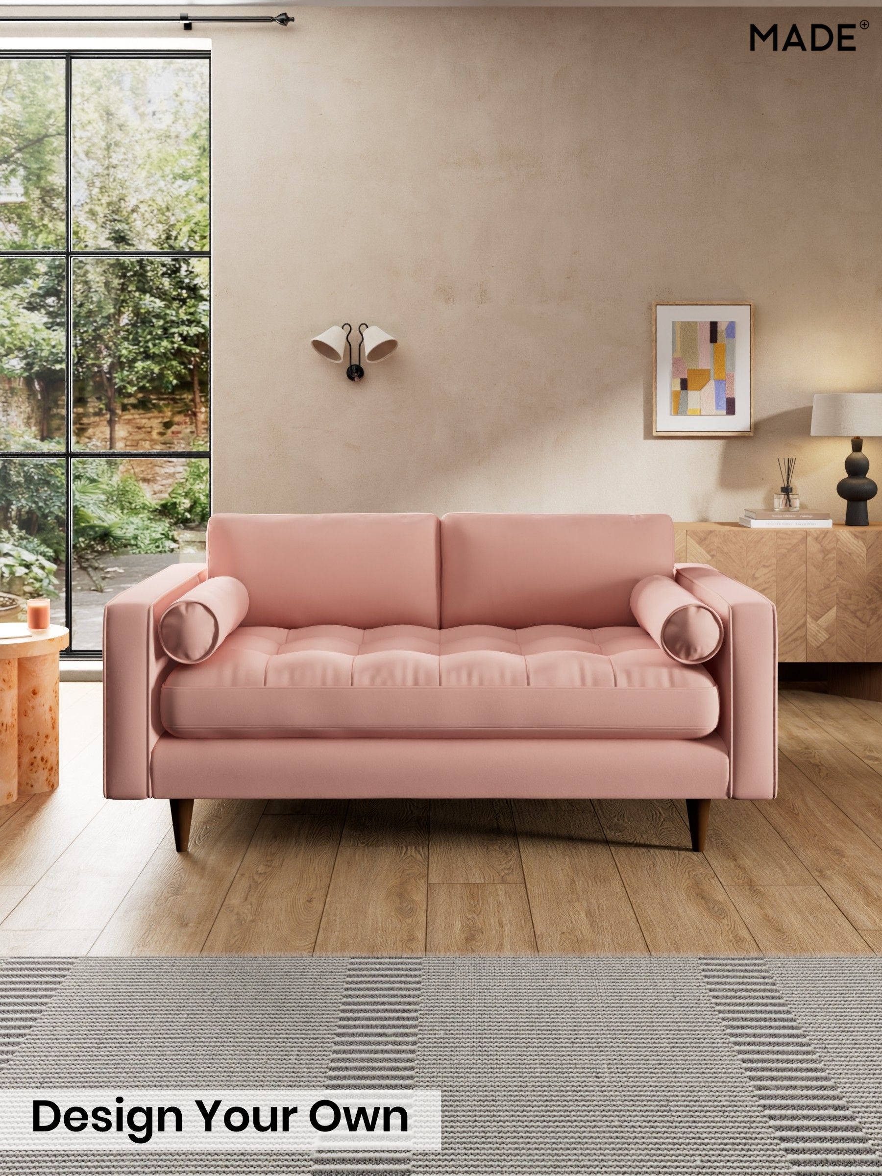 Matt Velvet Easy Clean/Blush Pink - Scott By Made