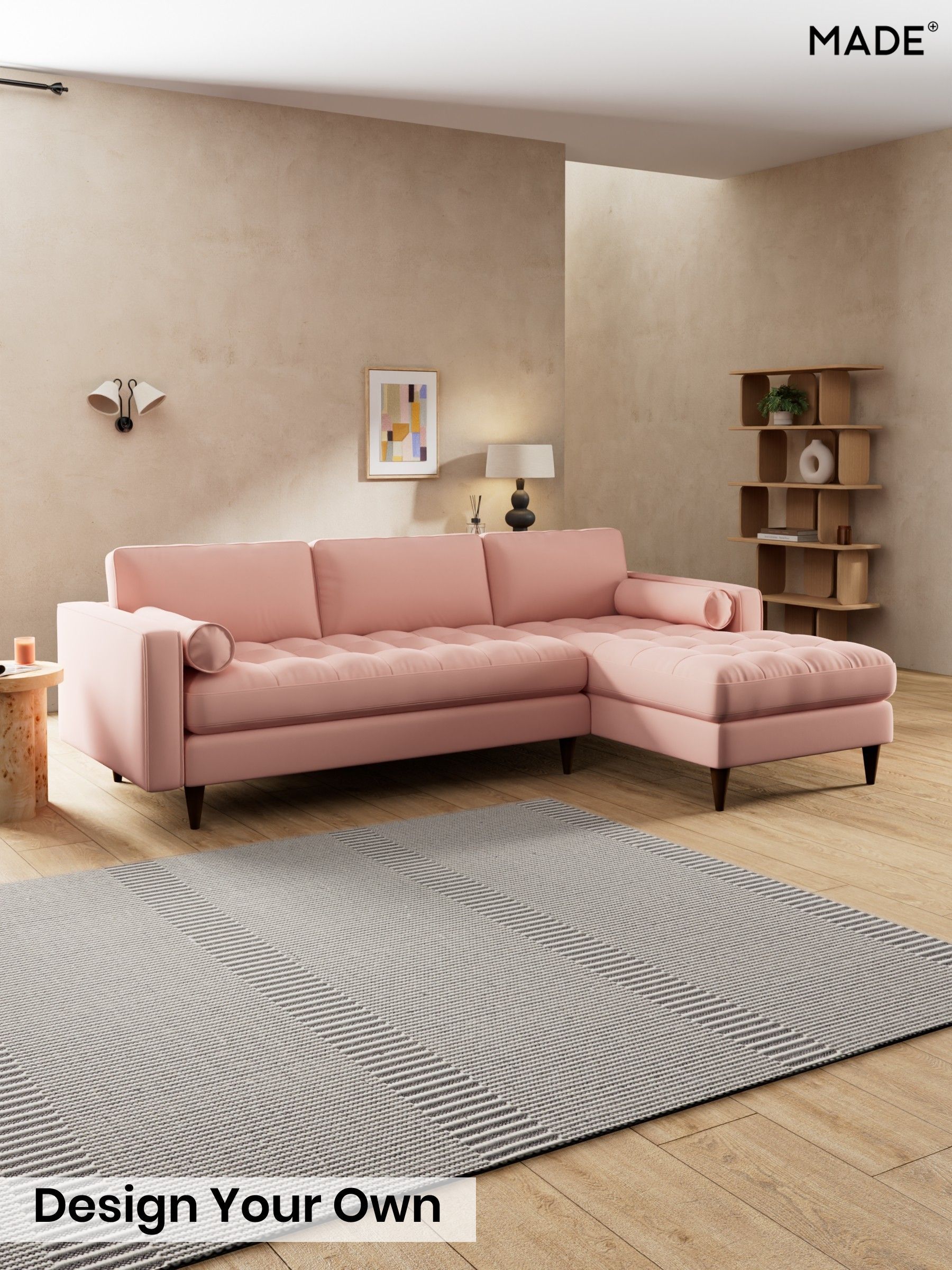 Matt Velvet Easy Clean/Blush Pink - Scott By Made