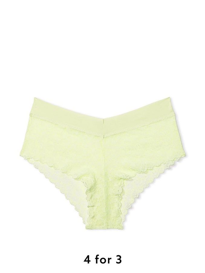 Lime Cream Green Cheeky No Show Lace Knickers (595596) | £9