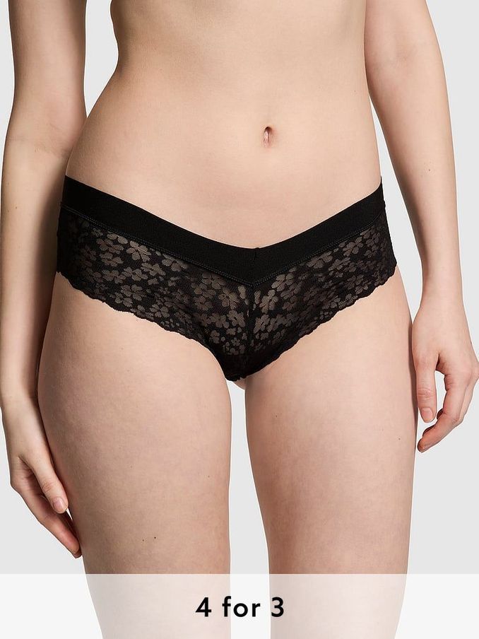 Black Hipster No Show Lace Knickers (595957) | £9