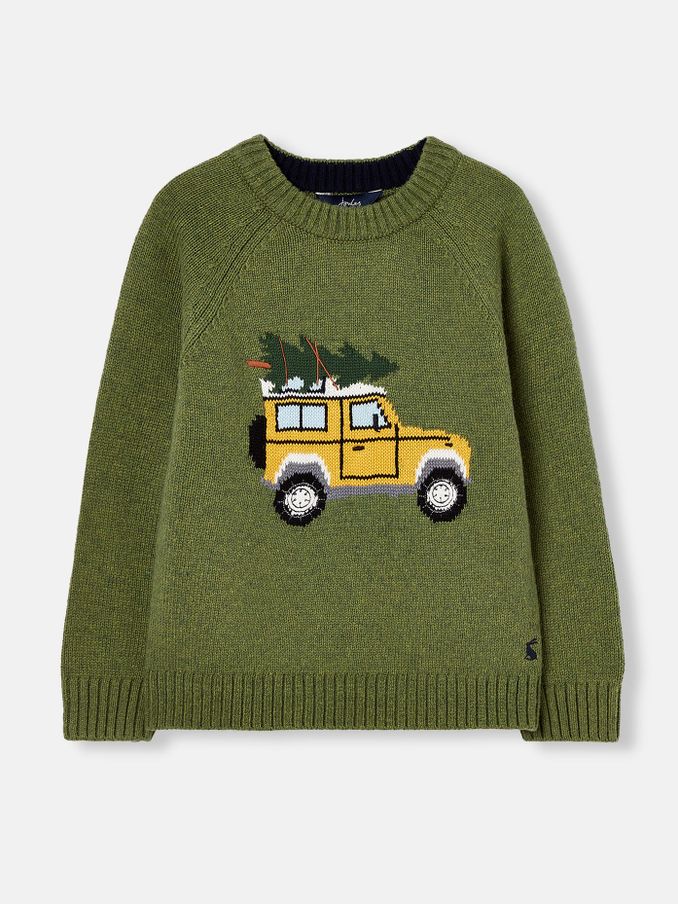 The Cracking Knit Green Festive Knitted Jumper (597293) | £22 - £26