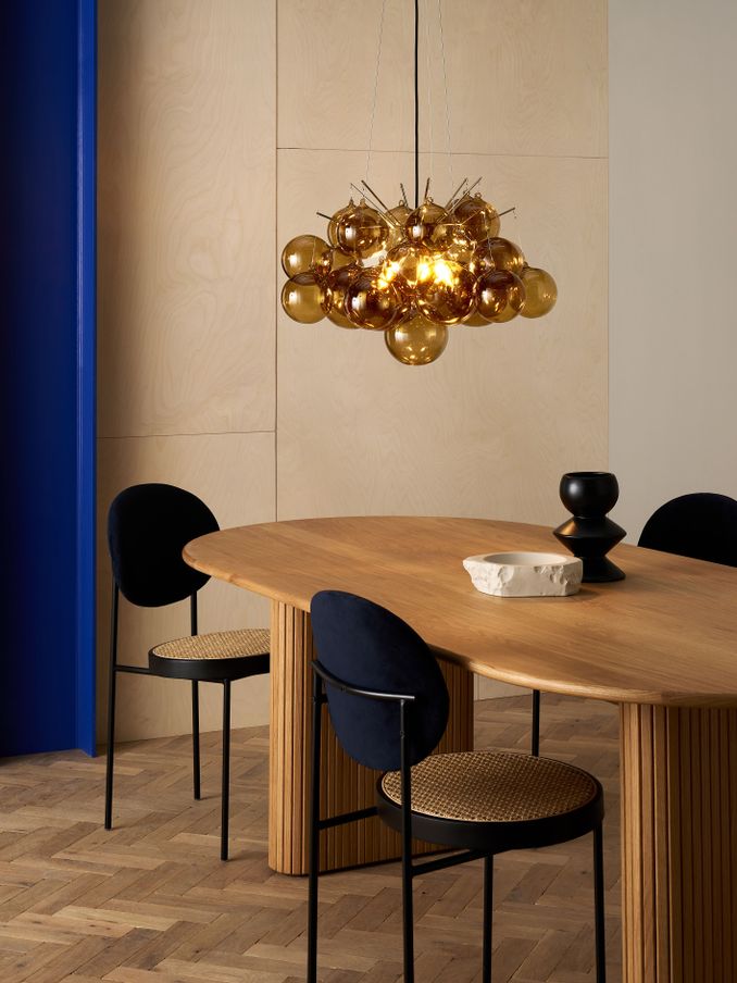 Luz Cluster Pendant Ceiling Light in Amber (597981) | £399