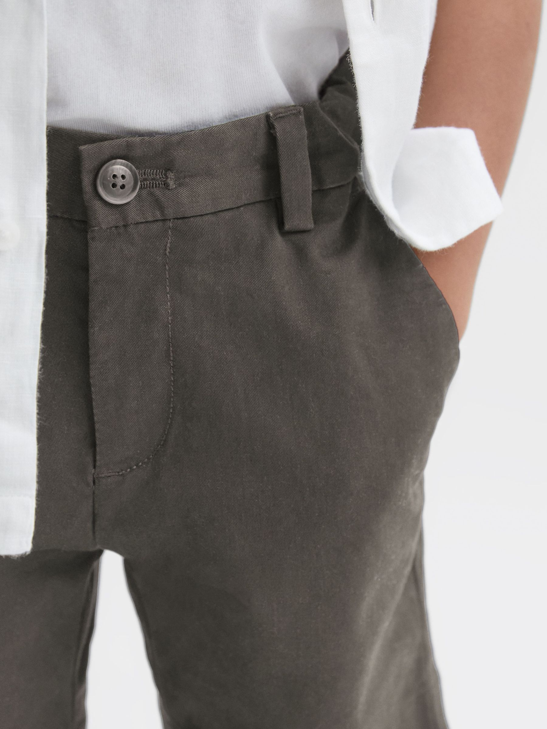 9-13 yrs Casual Chino Shorts in Khaki (599264) | £30