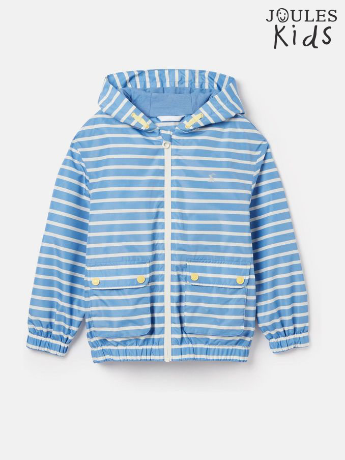 Kids' Windbreaker Blue & White Striped Waterproof Raincoat (609587) | £25 - £27