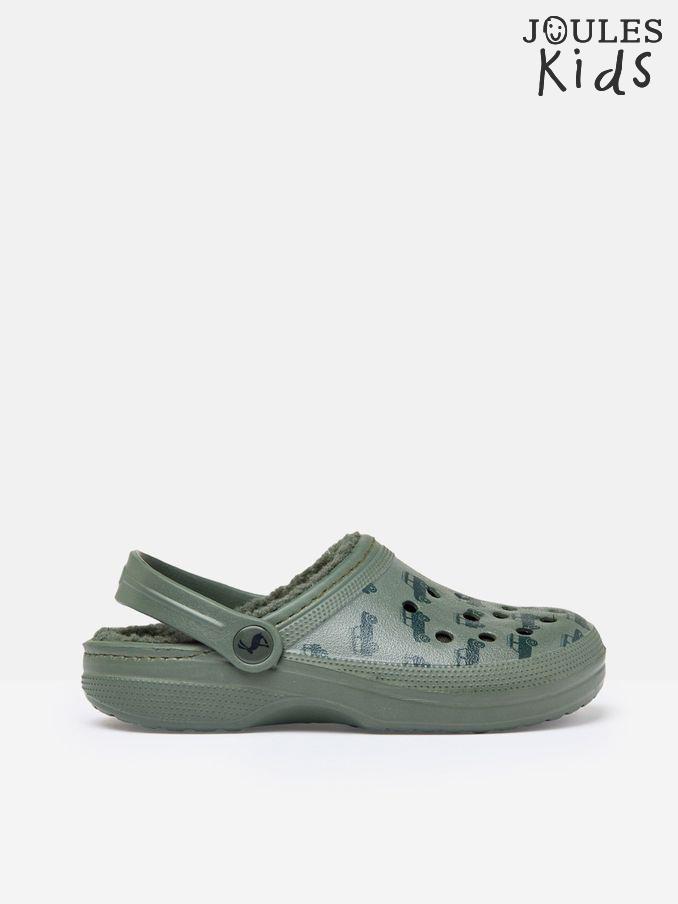 Boys' Winter Poole Khaki Green Clogs (609775) | £8
