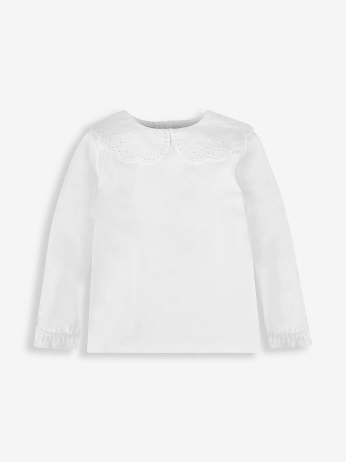 Cream Pretty Top With Broderie Collar (611148) | £6
