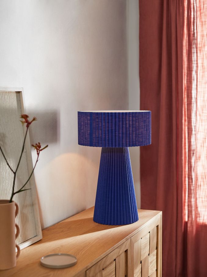 Large Reva Table Lamp in Blue (612450) | £50