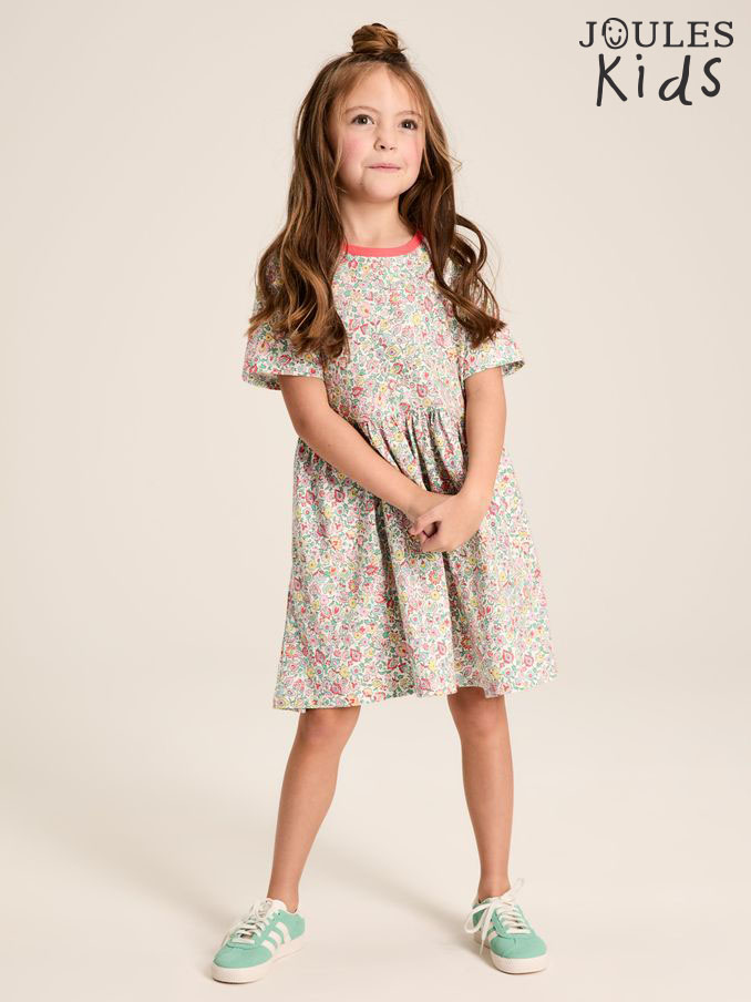 Girls' Skye Multi Print Jersey T-Shirt Dress (613311) | £15 - £17