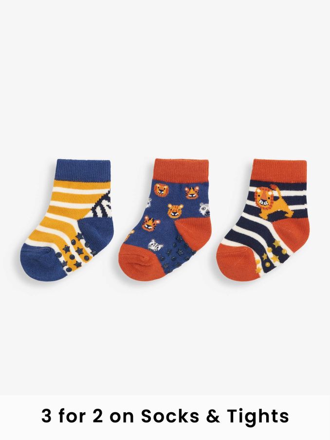 Blue 3-Pack Safari Socks (613827) | £9.50