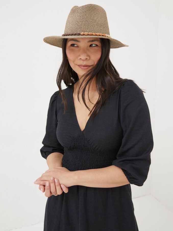 Natural Multi Weave Fedora Hat (614872) | £15