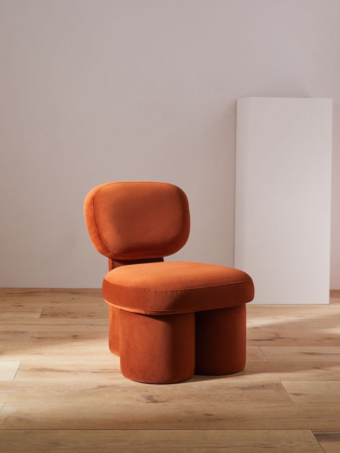 Corduroy Thea Accent Chair in Cinnamon Velvet (617700) | £299