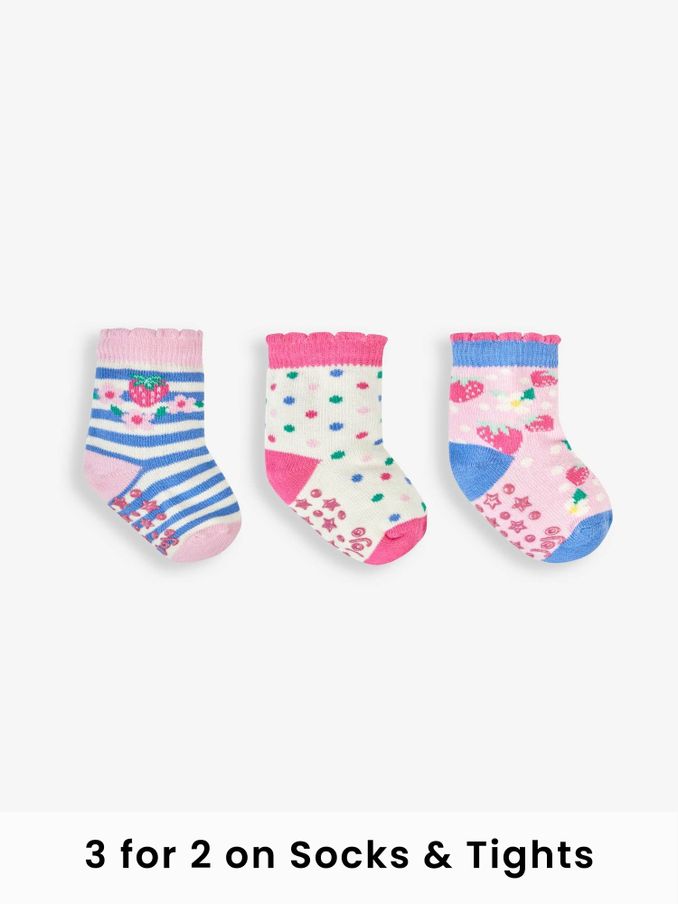 Pink 3-Pack Fruit Socks (618887) | £9.50