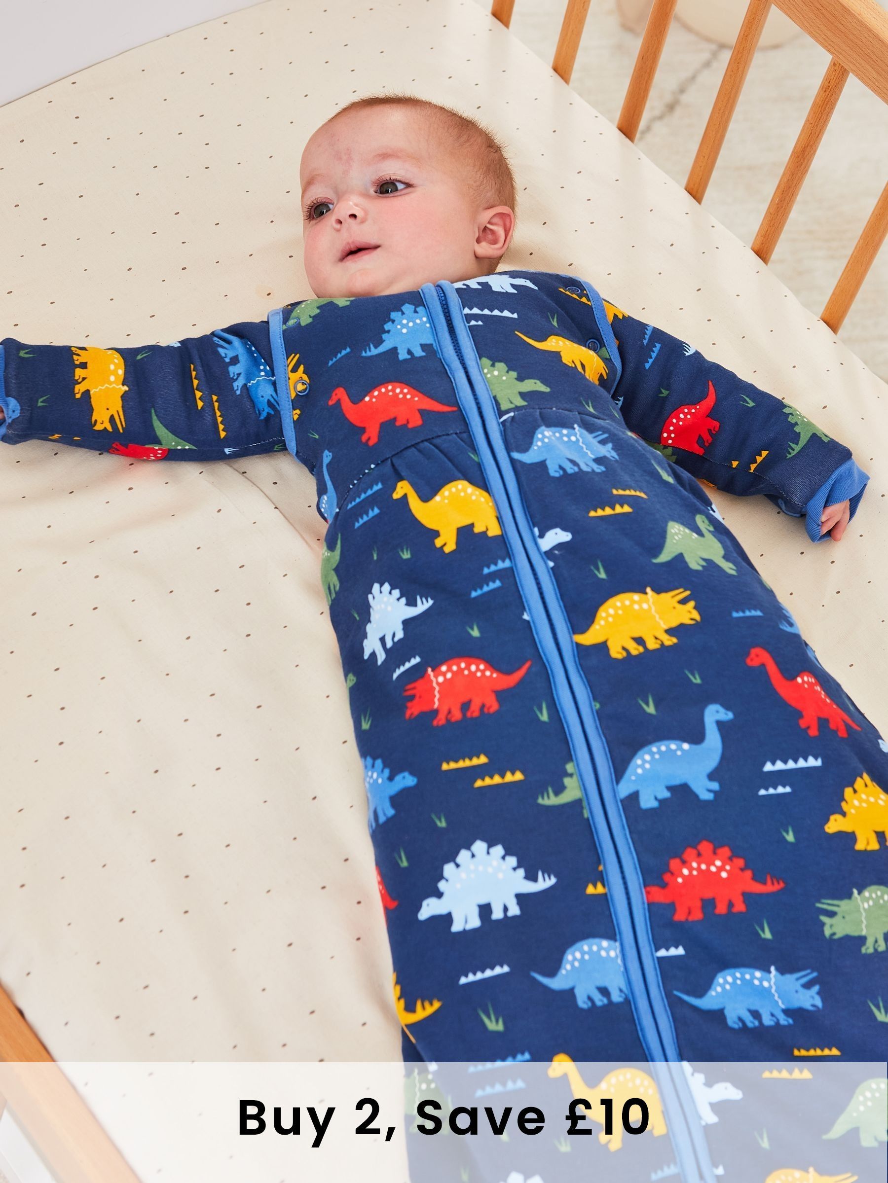 Navy Dino 3.5 Tog Baby Sleeping Bag (622723) | £39