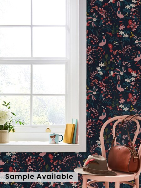 Fields Edge Floral Wallpaper