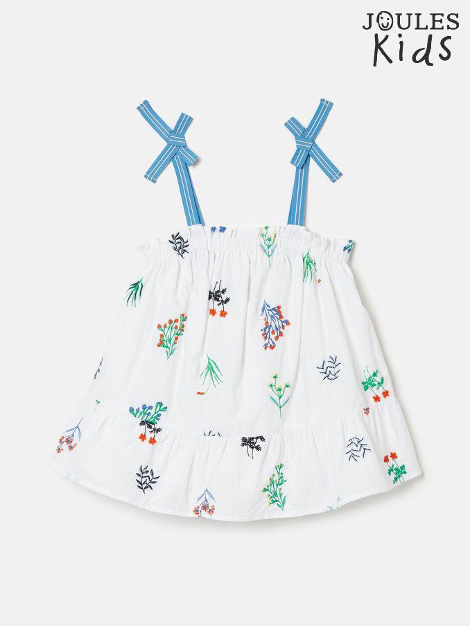 Girls' Playtime White Tiered Woven Top (637362) | £10 - £12