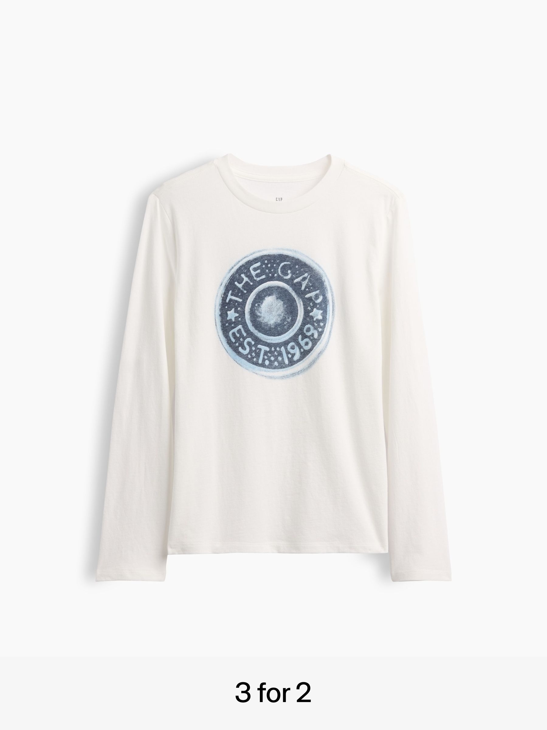 White - Logo Graphic Long-sleeve T-shirt