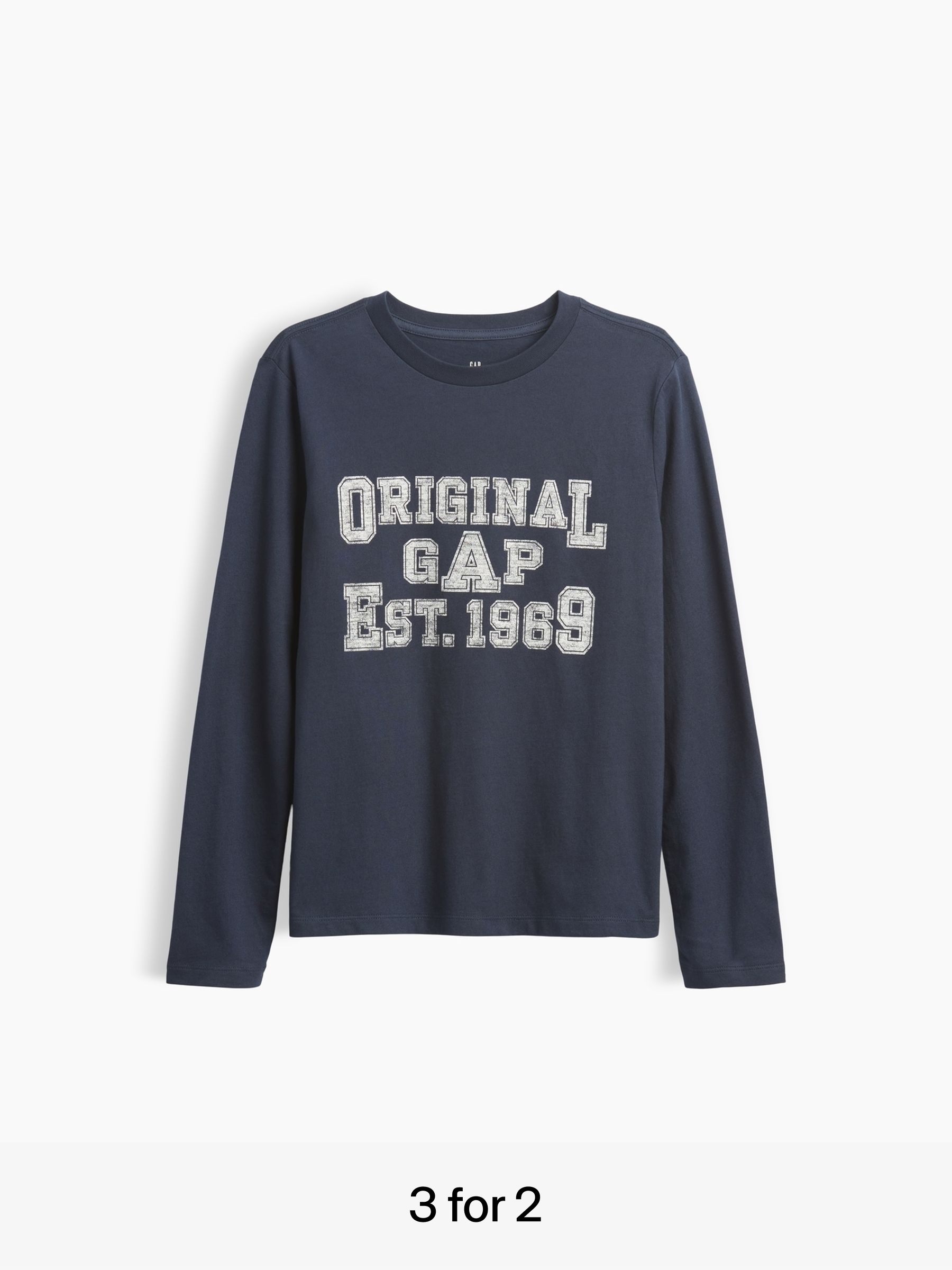 Navy - Logo Graphic Long-sleeve T-shirt