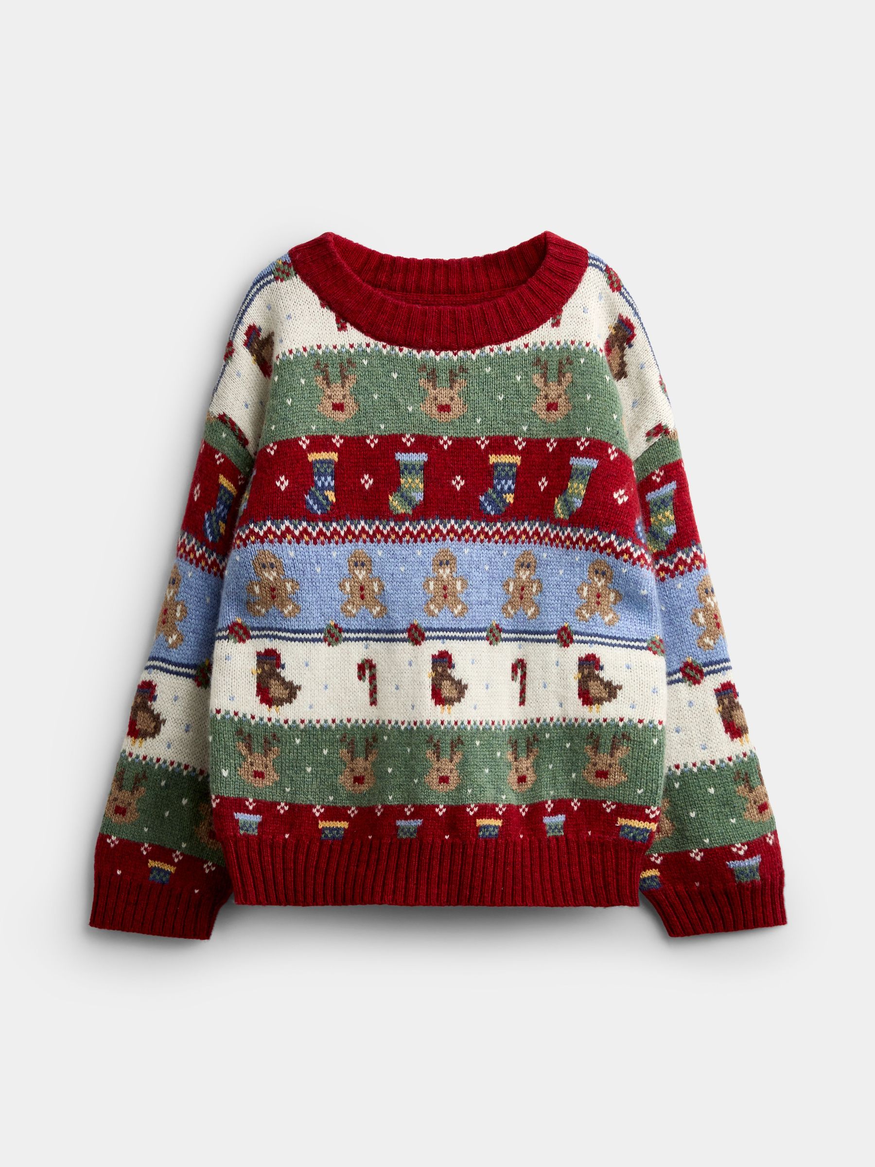 Red Christmas Character - Fairisle Jumper