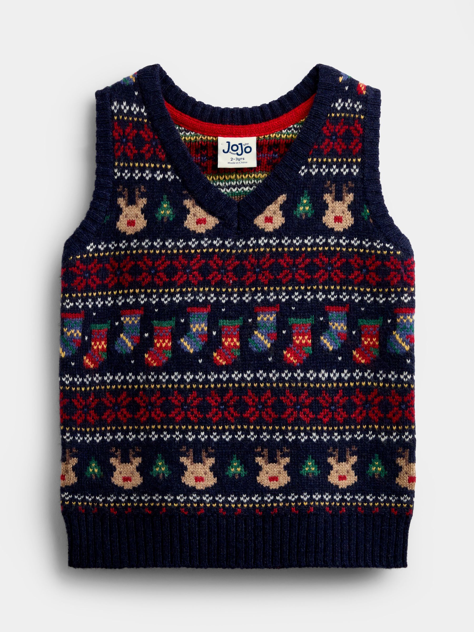 Navy Blue Christmas Character - Fairisle Tank Top